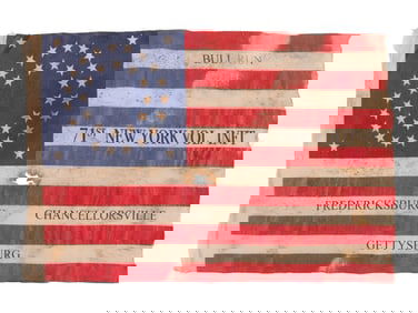 [CIVIL WAR]. 35-star veteran's parade flag for the 71st New York Volunteers. Ca 1880s-early 1900s.