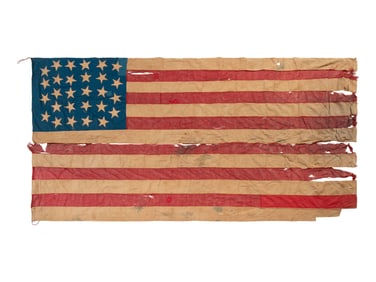 [FLAGS]. 28-star American flag. Ca mid-19th century.