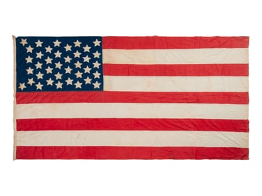 [FLAGS]. 38-star American flag. Ca 1876-1889.