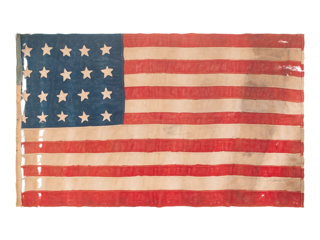 [FLAGS]. 20-star American flag. Ca 1876 or later. (1 of 2)