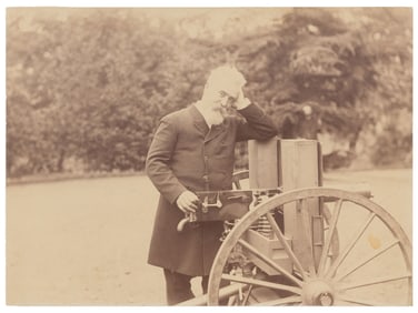 [WEAPONRY]. Photographic archive identified to inventors Hiram and Hudson Maxim.