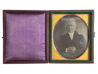 [EARLY PHOTOGRAPHY]. CORNELIUS, Robert, photographer. Sixth plate daguerreotype of an aged gentleman