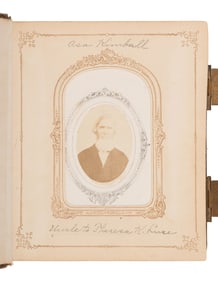 [EARLY PHOTOGRAPHY]. CDV album related to Curtis O. Luce, inventor of agricultural implements, incl.
