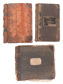 [EARLY PHOTOGRAPHY]. A group of 3 ledgers kept by American photographer F. Gutekunst. Ca 1880s-1910s