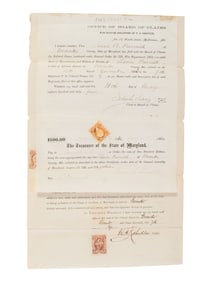 [ENSLAVEMENT & ABOLITION]. Maryland deed of manumission for Levin Purnell, an enslaved man who