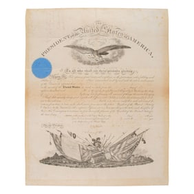 LINCOLN, Abraham (1809-1865). Partly printed appointment signed ("Abraham Lincoln") as President,