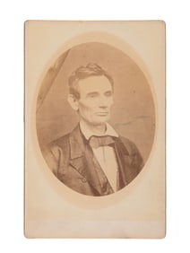 [LINCOLN, Abraham (1809-1865)]. [COLE, Roderick, photographer, attrib.]. Photograph of a beardless