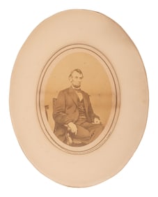 [LINCOLN, Abraham (1809-1865]. [BERGER, Anthony, photographer]. Photograph of Abraham Lincoln.