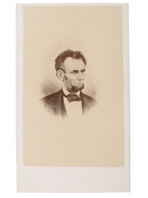 [LINCOLN, Abraham (1809-1865]. [WARREN, Henry F., photographer]. CDV, last known photo of Lincoln. 6