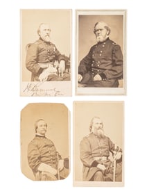 [LINCOLN, Abraham (1809-1865)]. CDVs featuring members of the honor guard that accompanied Lincoln's