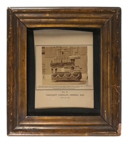 [LINCOLN, Abraham (1809-1865)]. A group of 4 images depicting funeral cars and catafalques that