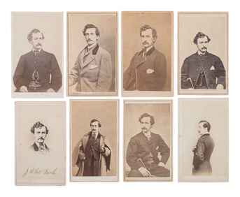 [LINCOLN ASSASSINATION]. A photographic study of John Wilkes Booth in 16 CDVs.