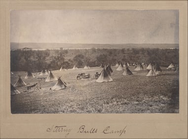 BARRY, David F. (1854-1934), photographer. Photograph of Sitting Bull's camp at the Standing Rock