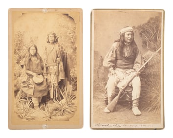 [NATIVE AMERICANS]. 2 boudoir photographs of Southwestern Indians by RANDALL and WITTICK, incl.