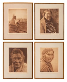 CURTIS, Edward (1868-1952), photographer. A group of 8 photogravures of Sarsi, Cree, Blood, and
