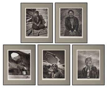 GOLDWATER, Barry (1909-1998), photographer. Collection of 9 photographs of Native American subjects.