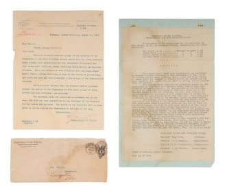[NATIVE AMERICAN] -- [AFRICAN AMERICANA]. Documents sent to Mary Harris from the Commission of the