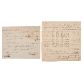 [WESTERN AMERICANA]. PIKE, Zebulon (1779-1813). Autograph receipt signed ("Z.M. Pike"), Cincinnati,