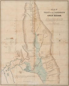[GOLD RUSH]. LARKIN, Thomas O. Map of the Valley of the Sacramento including the Gold Region.