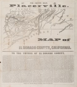 [GOLD RUSH]. To the Voters of El Dorado County. Placerville, CA: "Mountain Democrat" Job Office. Ca