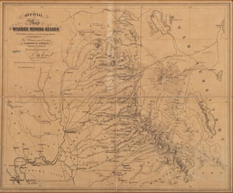 [GOLD RUSH]. EVANS, R. M. Official Map of the Washoe Mining Region...San Francisco: Britton & Co.,