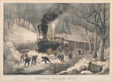 American Railroad Scene. Snow Bound. New York: Currier & Ives, 1871.