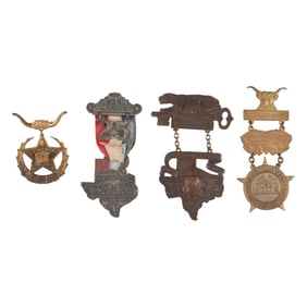[WESTERN AMERICANA]. A group of 4 Texas pins, incl. from the Texas Cattle Raisers' Association and
