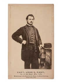 CDV of Capt. John S. Cady, 8th Minnesota Regiment, killed by Sioux warriors. Anoka, MN: Wm. H.