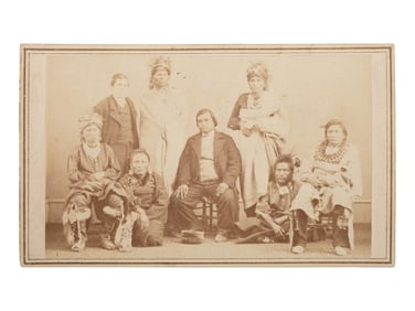 GARDNER, Alexander (1821-1882), photographer. CDV of the Sauk and Fox delegation. Washington, DC: