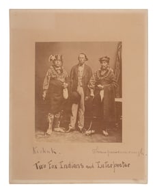 [BRADY, Mathew (ca 1822/1824-1896), photographer]. Albumen photograph of Moses Keokuk and