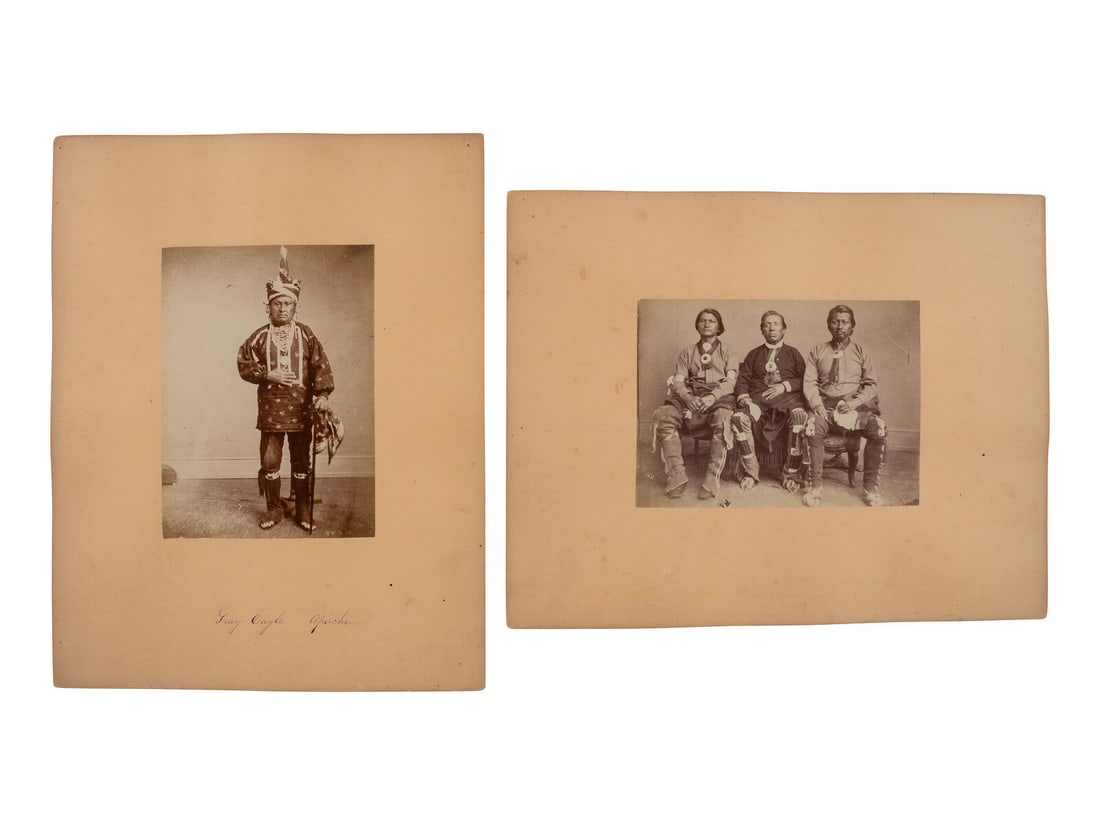 SHINDLER, Antonio Zeno (1823-1899), photographer. A group of 8 albumen photographs of Sac & Fox, (1 of 4)