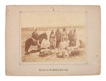 GARDNER, Alexander (1821-1882), photographer. Albumen photograph of members of the Dakota Tribe at