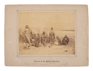 GARDNER, Alexander (1821-1882), photographer. Albumen photograph of Grey Eyes, Running Water, Mrs.