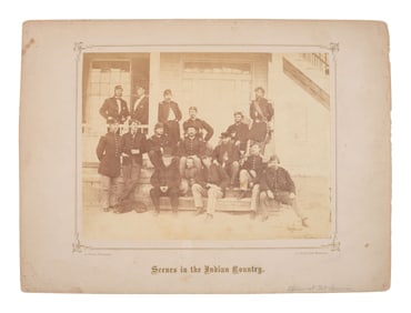 GARDNER, Alexander (1821-1882), photographer. Two albumen photographs taken during the Fort Laramie