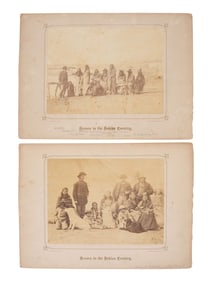GARDNER, Alexander (1821-1882), photographer. Two albumen photographs taken at Fort Laramie, incl.