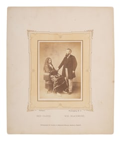 GARDNER, Alexander (1821-1882), photographer. Albumen photograph of Red Cloud and William Blackmore.