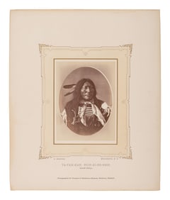 GARDNER, Alexander (1821-1882), photographer. Albumen photograph of Slow Bull, Ta-Tan-Kah