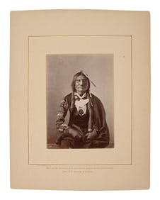 [GARDNER, Alexander (1821-1882), photographer]. Albumen photograph of Good Buffalo, Oglala Lakota.