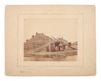 JACKSON, William Henry (1843-1942), photographer. Three photographs of Bannock and Pawnee dwellings