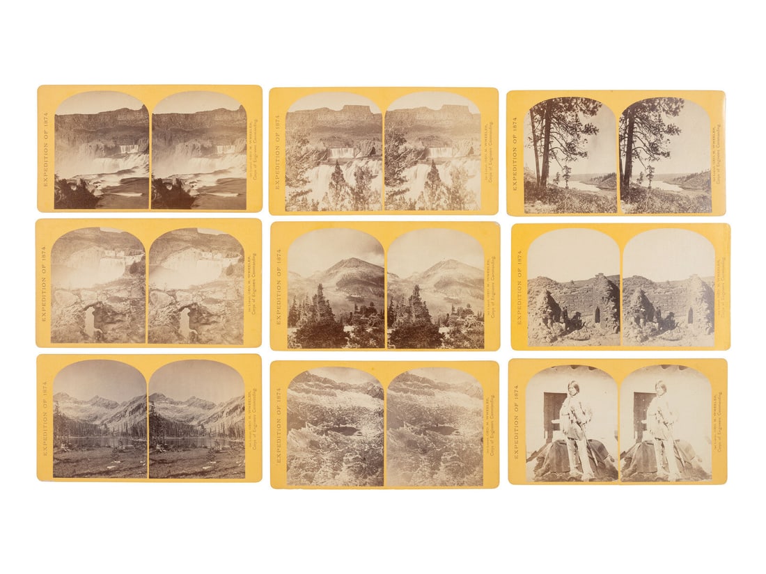 O'SULLIVAN, Timothy (1840-1882) and William BELL (1830-1910), photographers. Complete Set of 50: O'SULLIVAN, Timothy (1840-1882) and William BELL (1830-1910), photographers. Complete Set of 50 stereoviews from the Wheeler Expeditions of 1871-1874. Set of 50 stereoviews documenting the Wheeler Exp