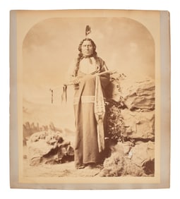 BELL, Charles M. (1848-1893), photographer. Three mammoth plate photographs of Native American