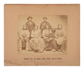 GURSNEY & ILLINGWORTH, photographers. Spotted Tail, the Noted Indian Chief, and his Party. Sioux