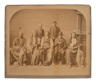 BELL, Charles M. (1848-1893), photographer. Albumen photograph of the Lakota Delegation of Spotted