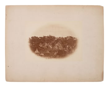 [SOULE, William S. (1836-1908), photographer]. Photograph of an Indian encampment near the Canadian