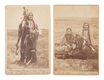 SOULE, William S. (1836-1908), photographer. Two cabinet cards of Powder Face, Arapahoe War Chief.
