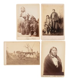 [SOULE, William S. (1836-1908), photographer]. A group of 4 cabinet cards of Southern Cheyenne