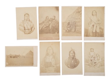 SOULE, William S. (1836-1908), photographer. A group of 8 CDVs of Kiowa, Comanche, and Waco Indians.