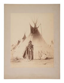 NOTMAN, William (1826-1891), photographer. Photograph of a Blackfoot Indian at camp.
