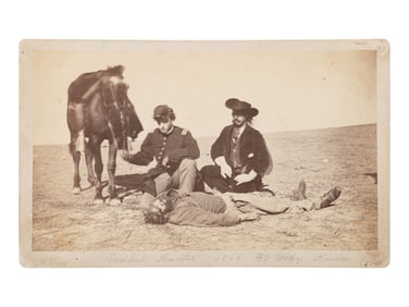 SOULE, William S. (1836-1908), photographer. Boudoir photograph of Ralph Morrison, scalped hunter