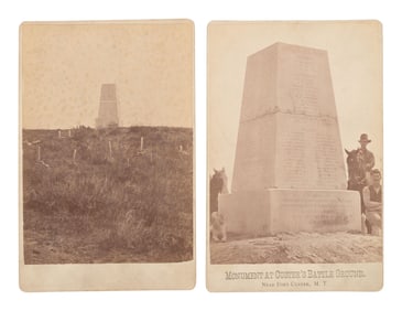 [CUSTER, George Armstrong]. BARRY, David. F. (1854-1934), photographer. Two cabinet cards of the